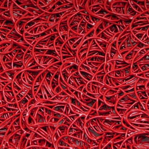 American Floor Mats Malla de vinilo resistente para entrada, color rojo de 4 x 6 pies