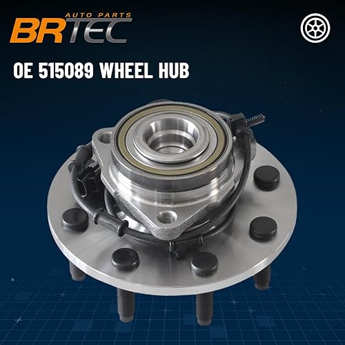Miniatura 2 de BRTEC 515089 Buje de rueda delantera izquierdaderecha y conjunto de rodamientos para Dodge Ram 2500 2003-2005, para Dodge Ram3500 2003-2005 RWD 8