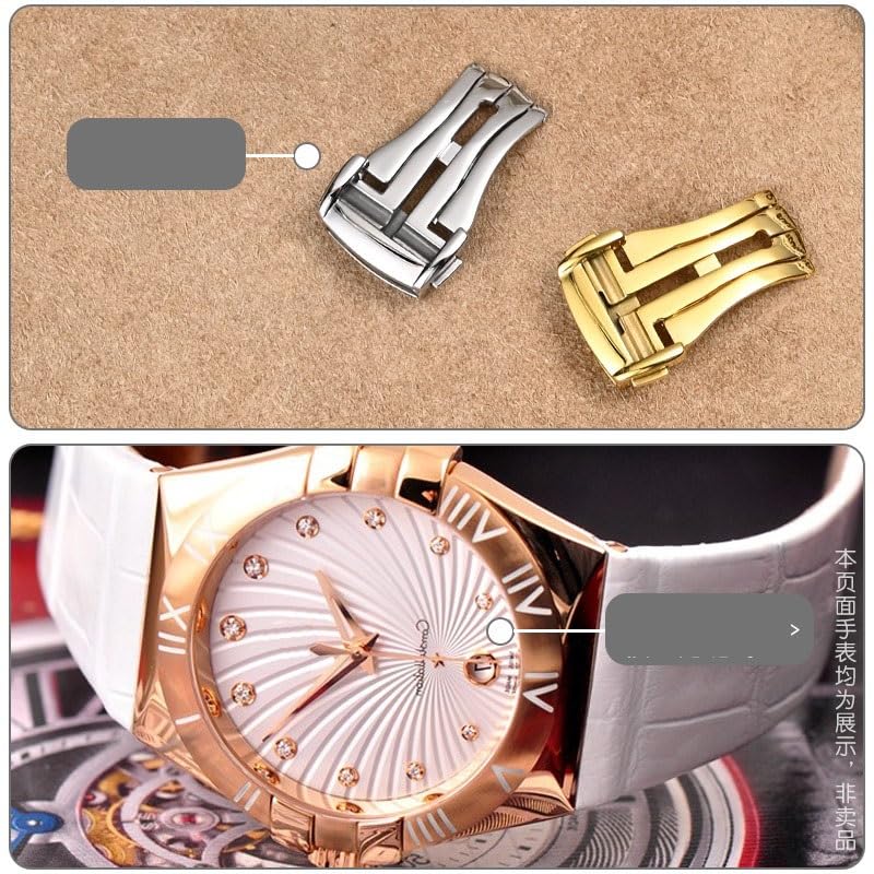 Sangle de montre encoche concave en cuir noble pour collection Constellation