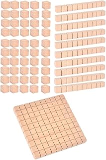 Almencla Montessori Base Ten Blocks Math Manipulative Counting Subtraction Addition Early Math Education Blocks of Number for Kindergarten Kids , Package B