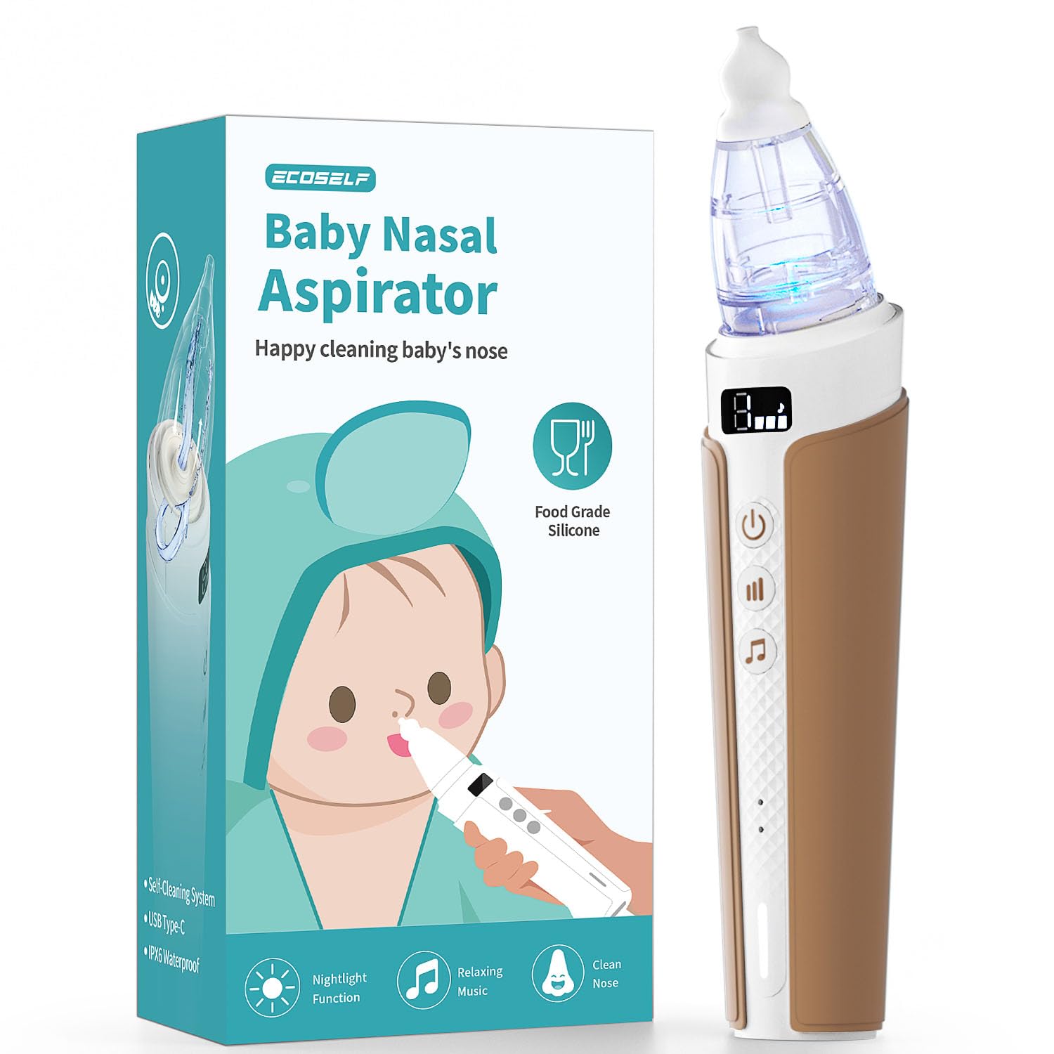 Snapklik.com : ECOSLEF Electric Booger Sucker 3 Suction Levels