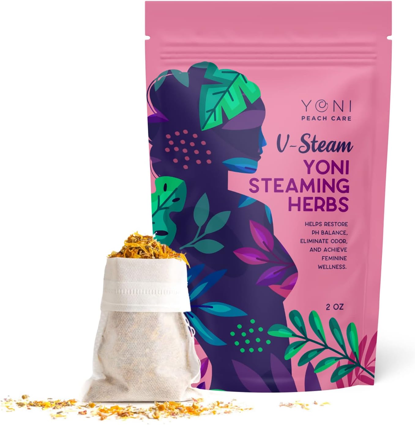 Steaming Herbs - Natural Vaginal Rejuvenation, V Steam Therapy Cleanses and Helps Restore PH Balance, Effective for Fertility and Postpartum Feminine Care (2 Ounce (Pack of 1))