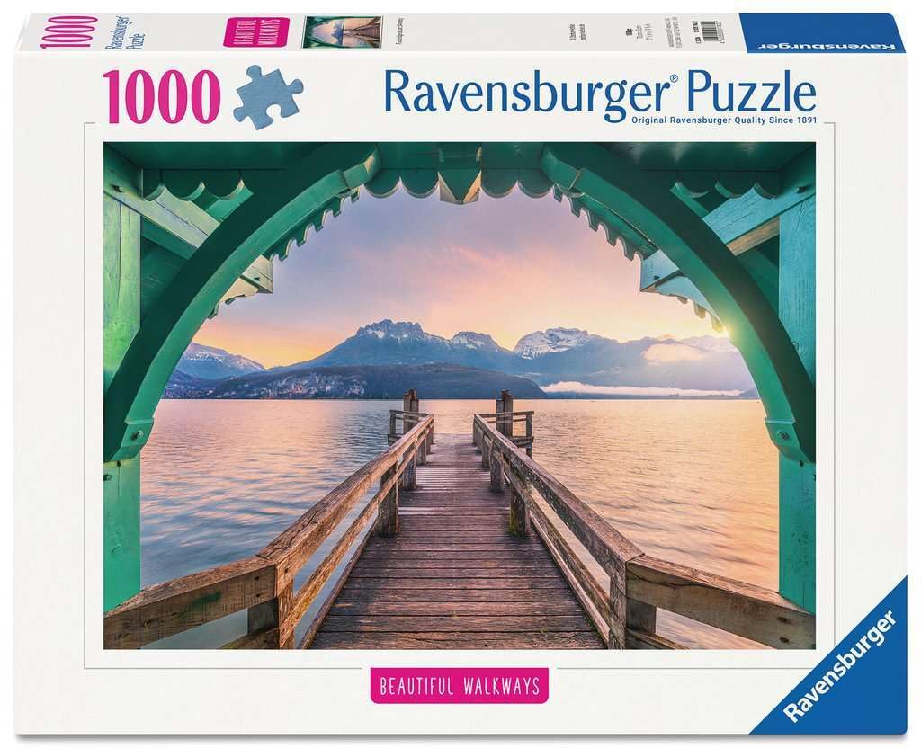 Ravensburger 1000 Teile - Romantischer Steg am Lac d'Annecy: Beautiful Walkways
