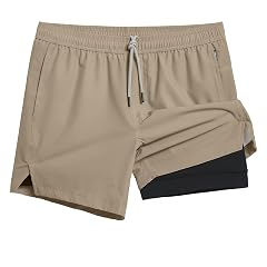 maamgic Mens 5 Gym Running Shorts for Men 2 in 1 Quick Dry Workout Athletic Shorts