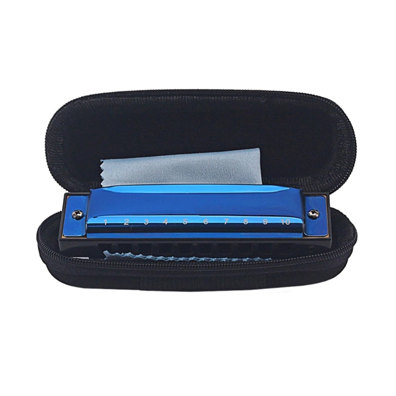 Mundharmonikas 10 Löcher 20 Ton Mundharmonika Harfen Diatonische Mundharmonika Für Anfänger (Color : Deep Blue)