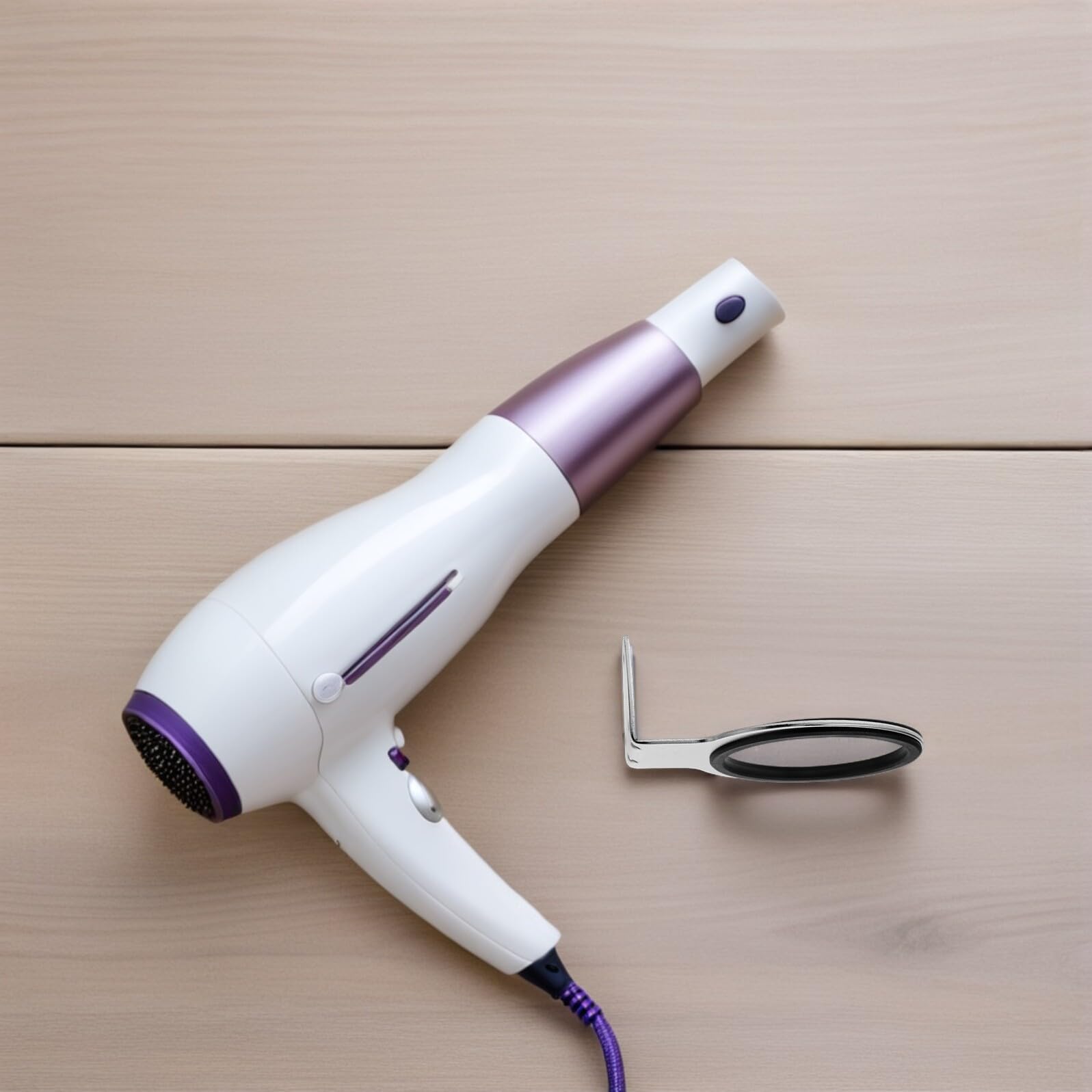 Soporte para Secador de Pelo de Acero Inoxidable 4 Unidades Organizador Montado en Pared para Salón y Baño Estante para Peinar el Cabello Ranuras Múltiples Compatible con