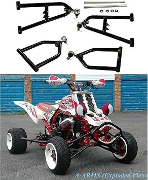 STAINLESS SPORT EXTENDED A-ARMS +2+1 FOR ATV YAMAHA BANSHEE 350 YFZ350 1987-06
