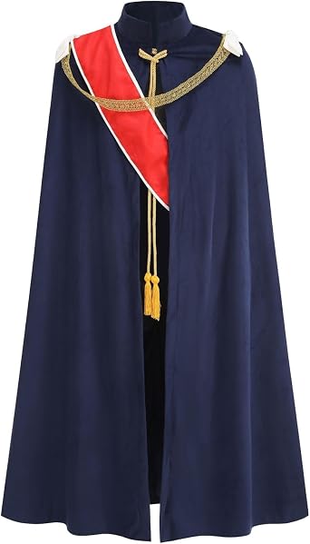Adults King Robe Cape Costume LARP Renaissance Fair Halloween | Mens Womens Medieval Cloak, Role Playing of The Royal Family, World Book Days, Bachelor Party, Masquerade Ball, Fancy Dress