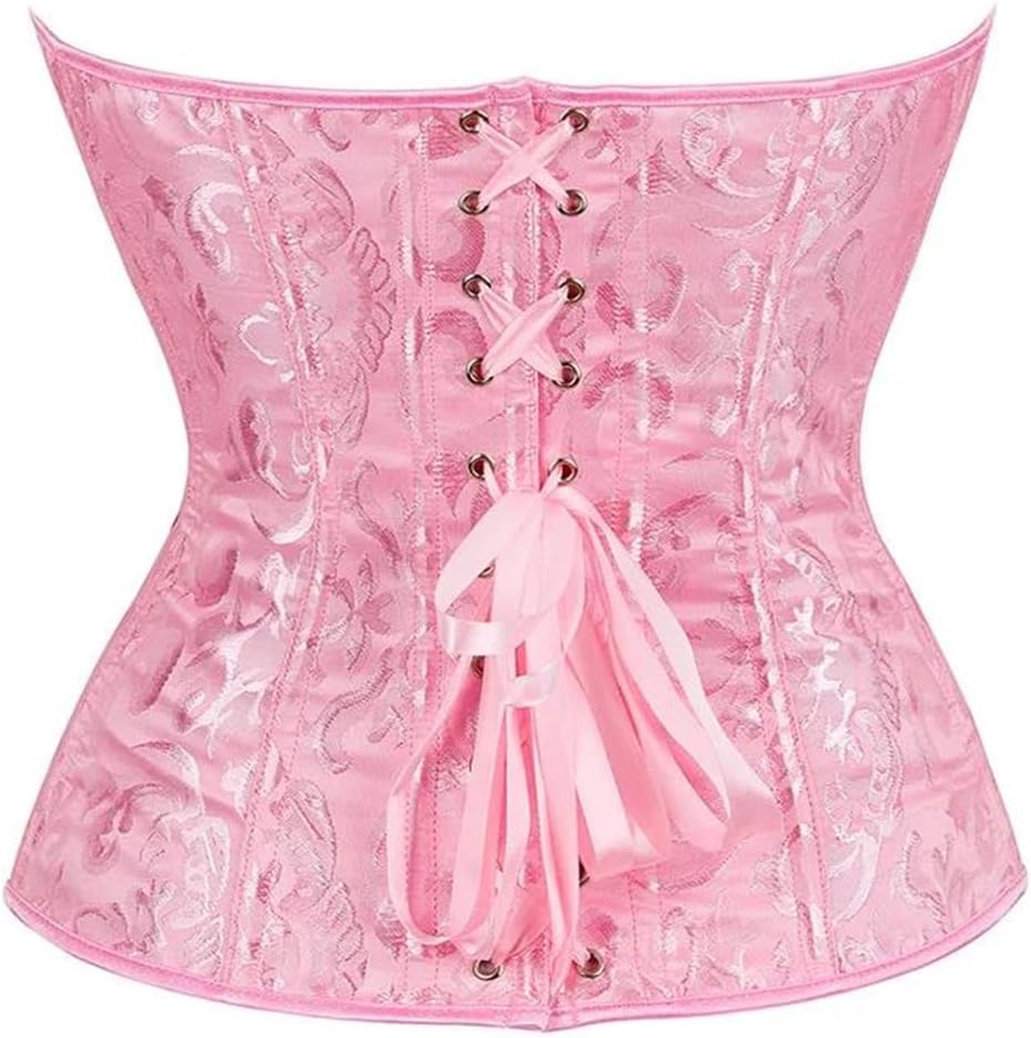 [Bciopll] コルセットヴィンテージブロケード花セクシーなコルセットとビスチェトップスゴシックランジェリー女性レースアップ