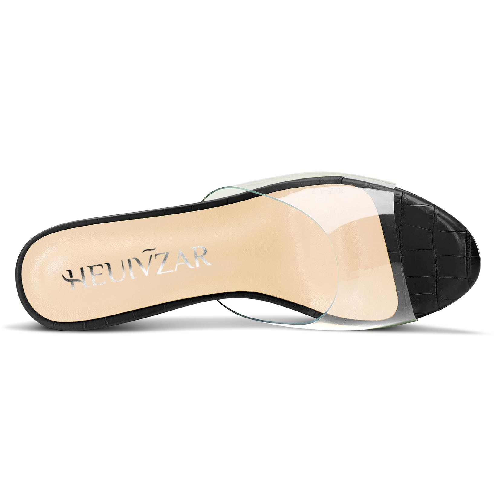 HEUIVZAR Mujer Clear Plataforma cuña esparto Alto High Heel Slip-on Sandalias Abierta Punta Mules Zapatos Casual Dress Zapatos 10 CM Heels