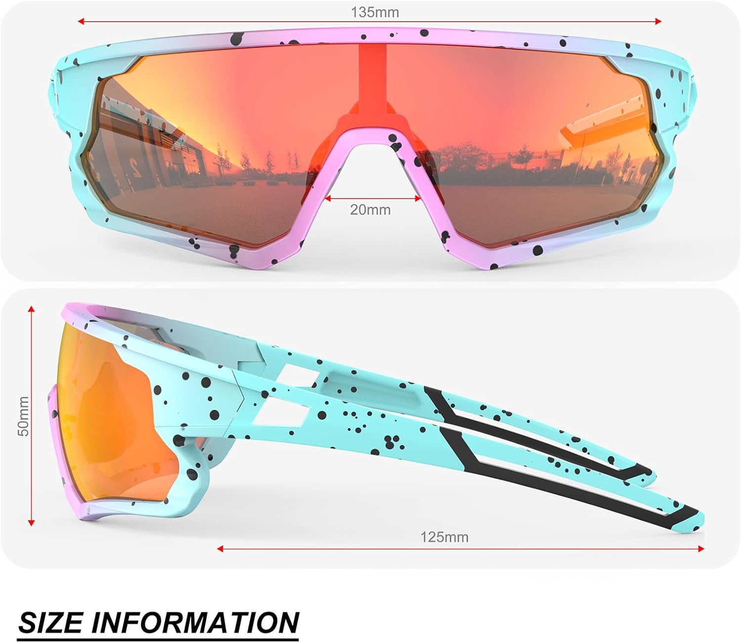 Cycling Glasses Polarized Sports Sunglasses for Men Women Youth Baseball Running Driving Golf - Image 3