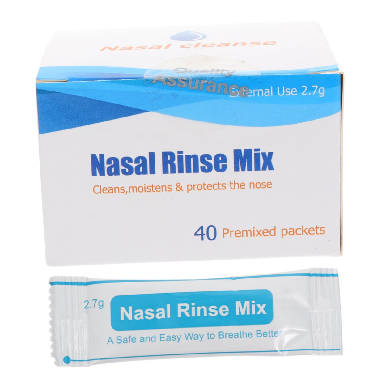 Hohopeti Paquetes de Sal para Enjuague Nasal 40 Sobres Fáciles de Usar Sal Protectora para Limpieza Nasal en Trabajo Profesional y Campo Especial
