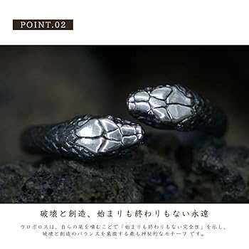 Amazon | [AiO JAPAN] ウロボロス 2頭の蛇 リング ヘビ スネーク