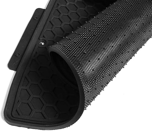 Miniatura 5 de IKON MOTORSPORTS, Alfombrillas de suelo de ajuste personalizado compatibles con Mitsubishi Lancer 2008-2017, goma de látex grisgris para todo tipo