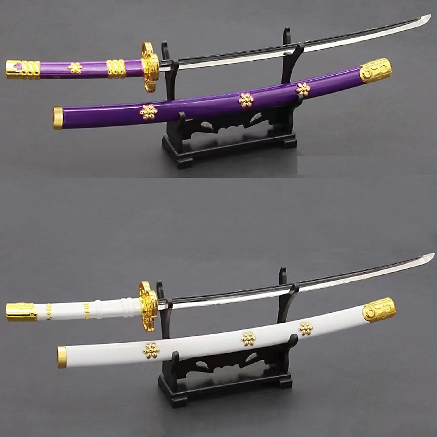 Miniatura 6 de Espada samurái Zoro de 10 pulgadas, anime Roronoa ShusuiWado IchimonjiKitetsuYubashiri Sword Mini Metal Katana Collection Gift