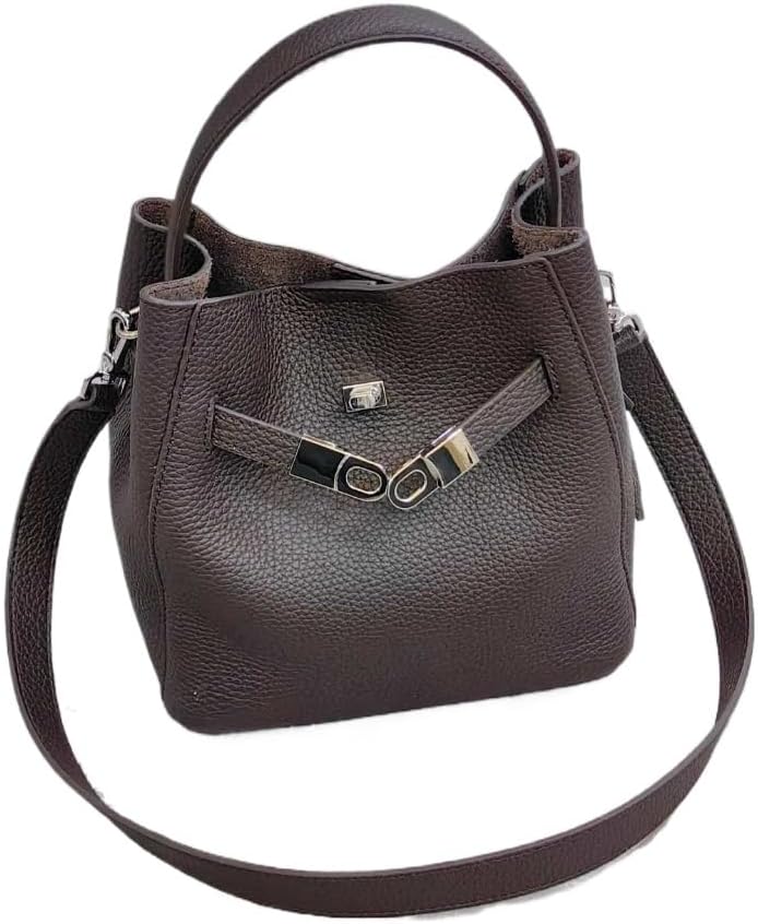 Leather Bucket Bag Handbag Shoulder Crossbody Bag HoboTotes Sling Lock Strap Satchel Large Capacity Versatile Luxury