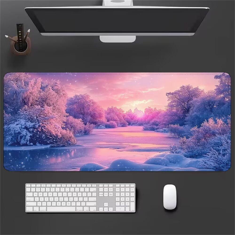 Giapponese Tappetino Mouse XXL 1000x500x3mm, Gaming Tappetino Mouse Paesaggio Mousepad con Base in Impermeabile Gomma Antiscivolo per Tastiera, PC, Computer Ufficio Idea Regalo Festa del Papà X-922