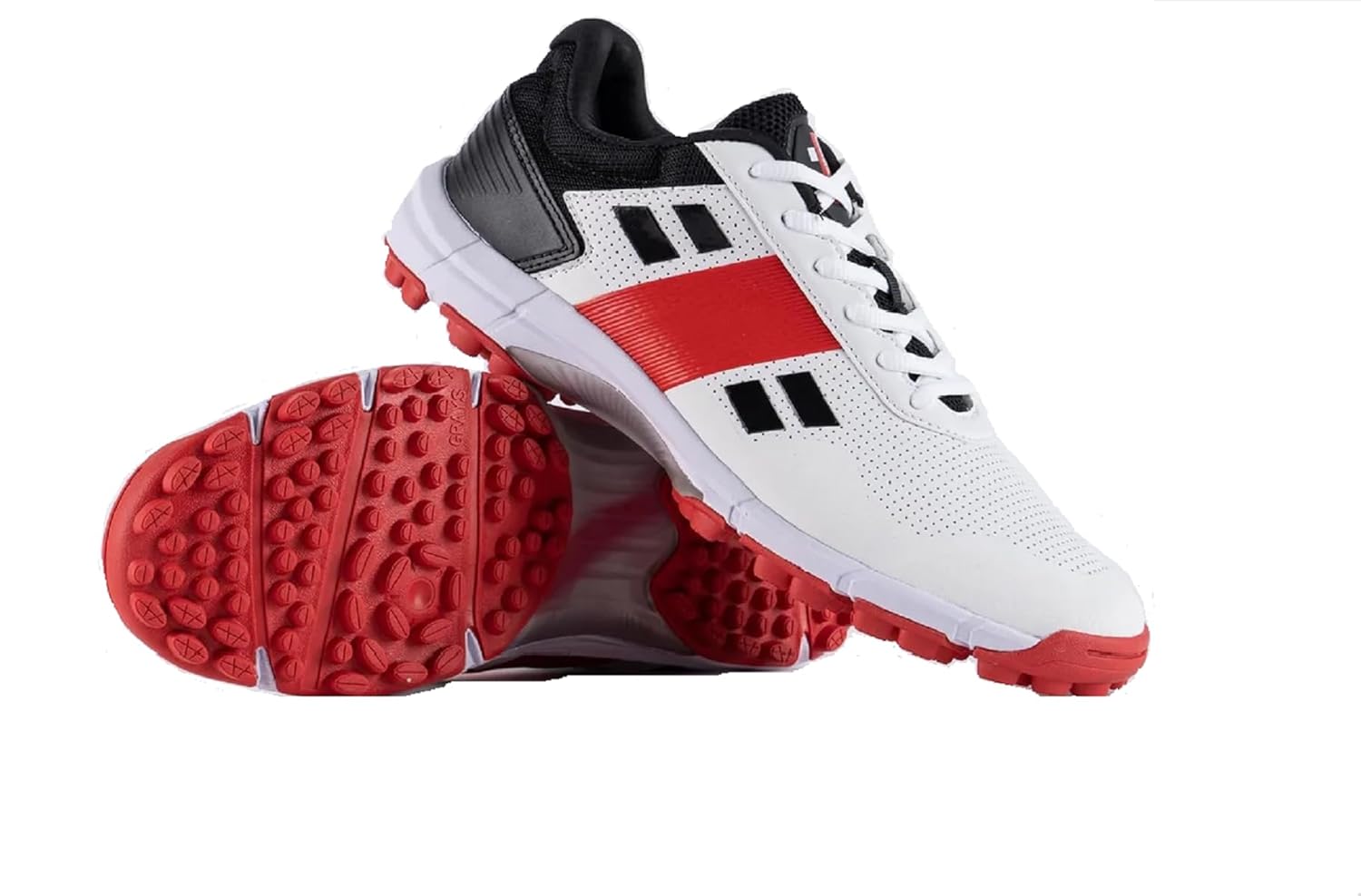 Buy Gray Nicolls Velocity 4.0 Rubber White Red Cricket Shoes UK 12 at