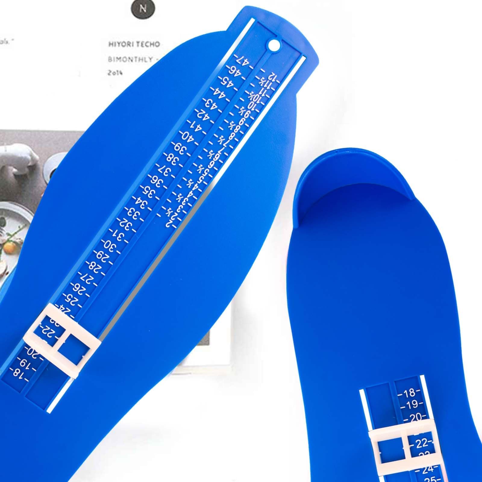 Pedimetre Enfants et Adultes,Mesure Pied Pointure Chaussure Mesurer Tailles de Mesure avec Ruban à Mesurer Pieds Tailles Britanniques 2-12/ EU 18-47 pour Jauge de Chaussure Britannique Azul