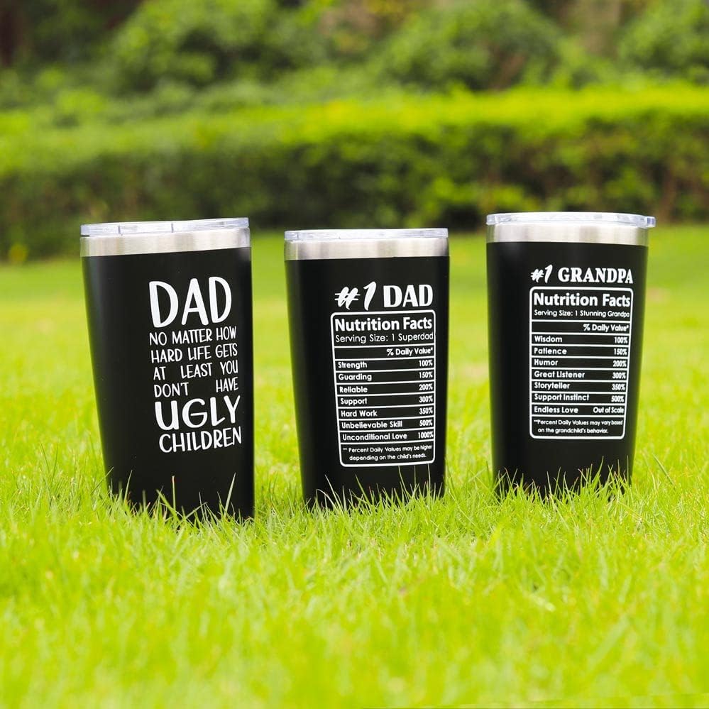 Breezy Valley Gifts for Dad Tumbler, Dads Gifts from Kids Daughter Son - Best Dad Ever Gift, Birthday Gift for Father, #1 Dad Cup Tumbler, 20oz - Image 6