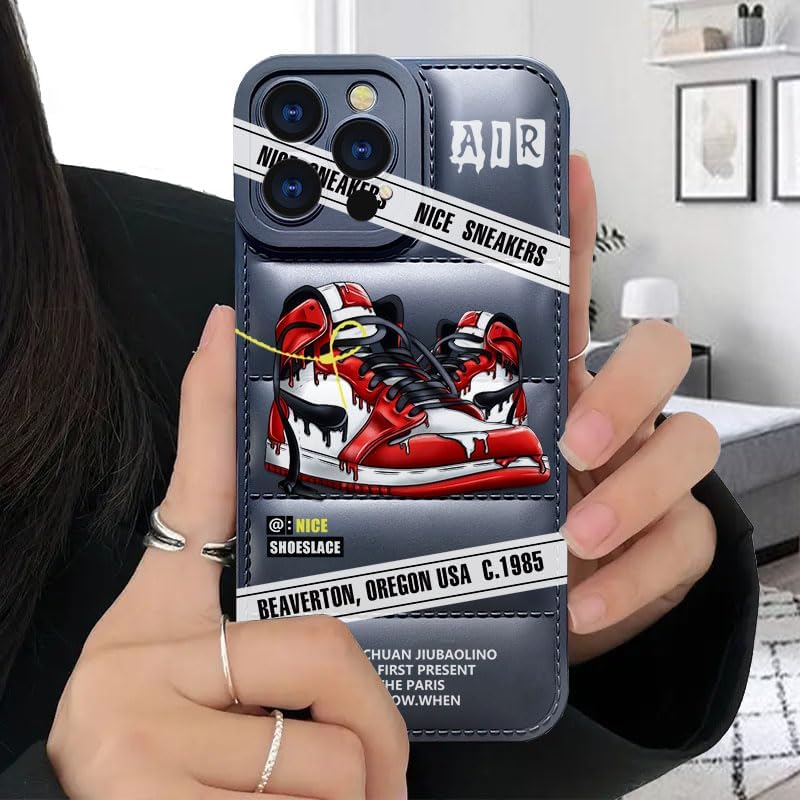 Ins Hot Sports Shoes Brand Puffer Phone Case Compatible with iPhone 16 Pro Max Case 6.9" for Boys, Nice Sneakers Aesthetic Graphics Soft Silicone Rubber Shockproof Drop Protection Cover - Image 5