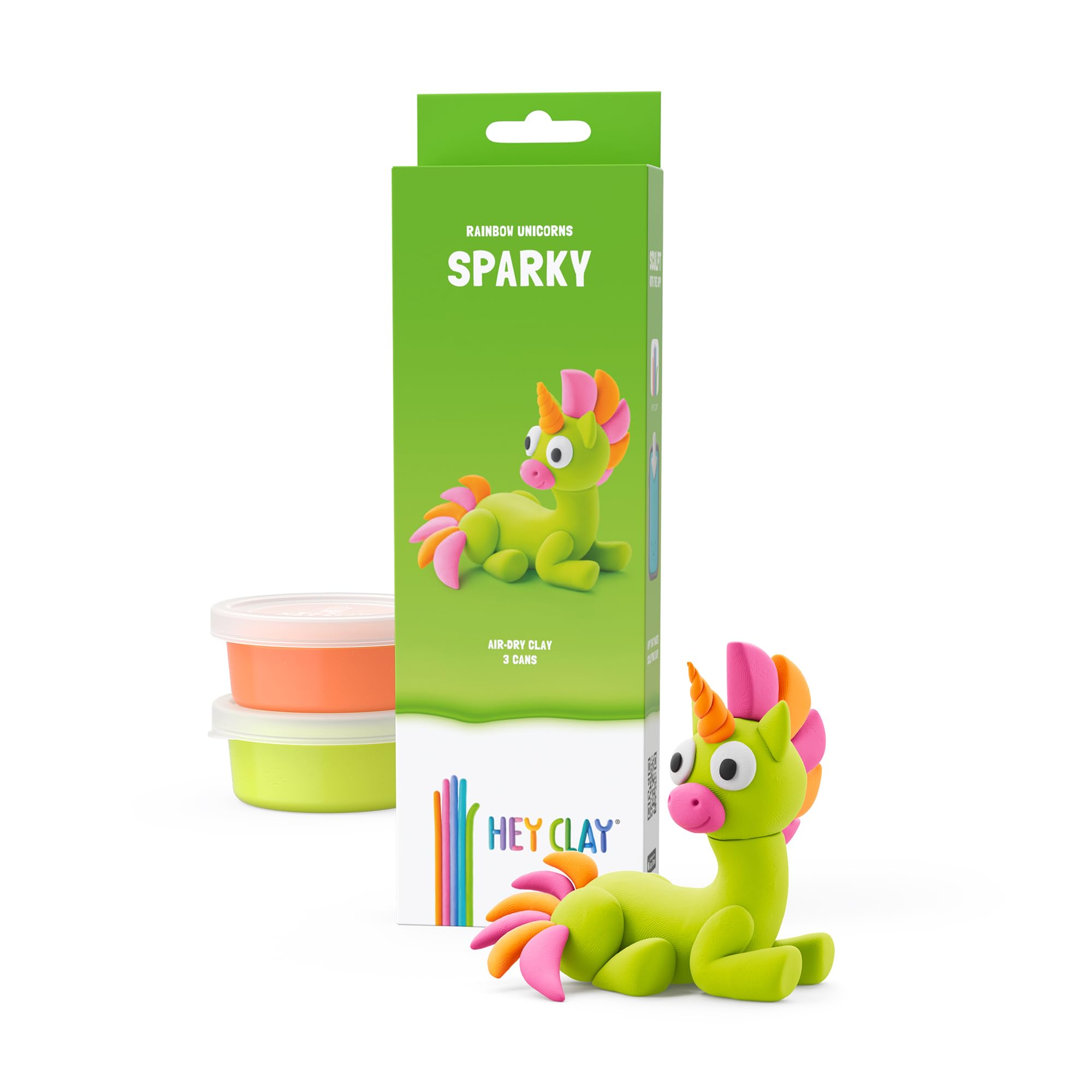 HEY CLAY Modeling Air-Dry Clay Kit for Kids Creative Gift Age 3+ (3 cans)