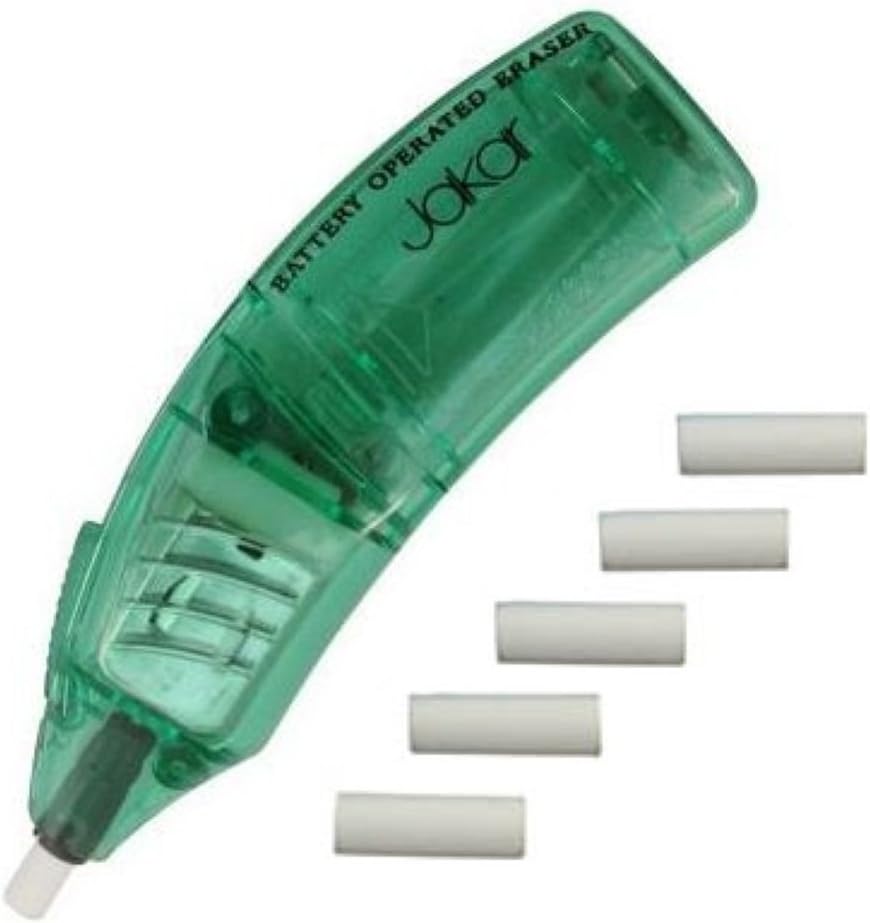 Jakar Green Battery Operated Refill Eraser Pen Electric Art Craft