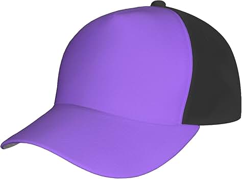 Solid Color Light Purple Print Baseball Cap for Men and Women