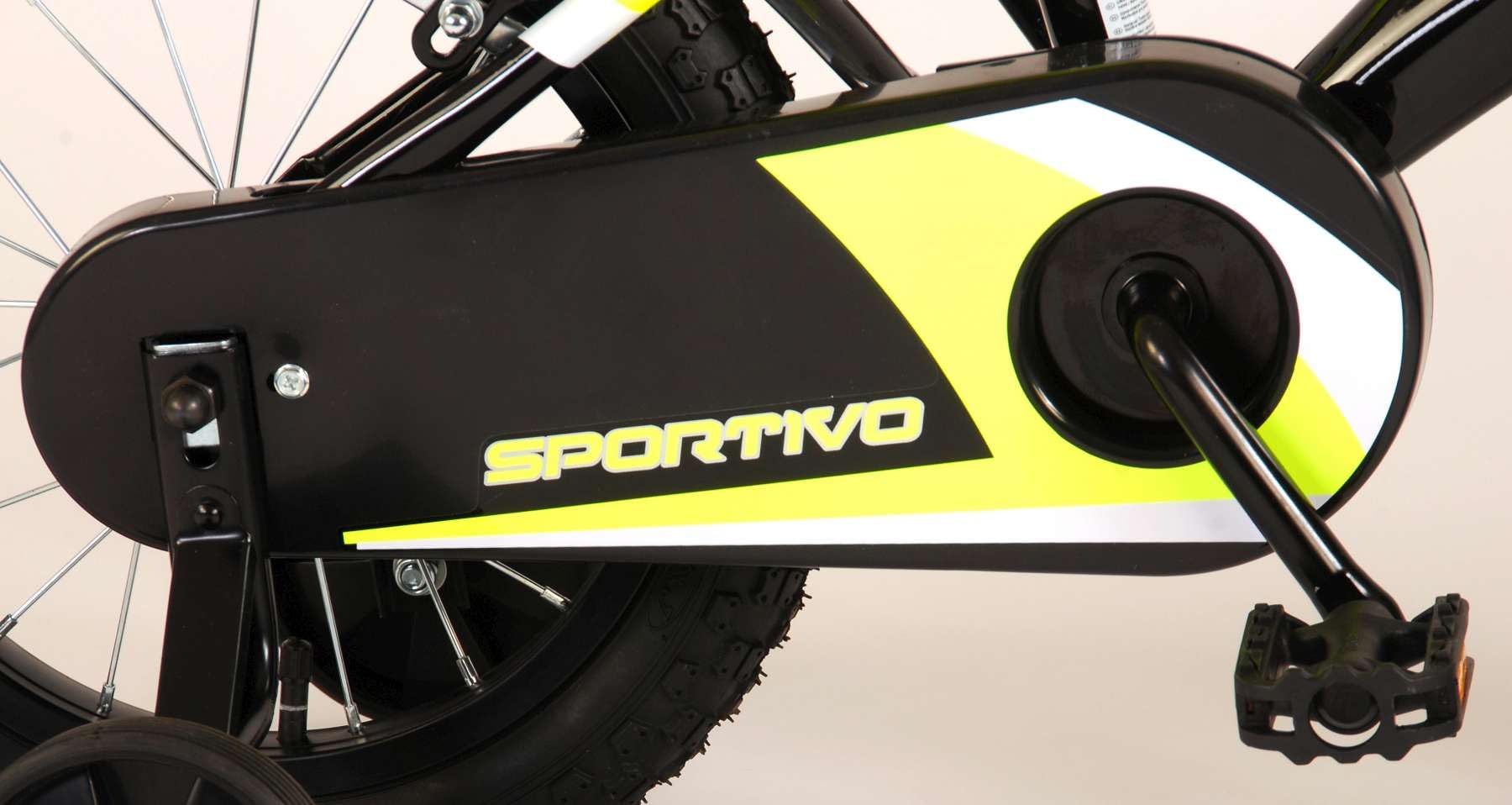 volare Bicicletta da Bambino da 14 Pollici Modello Sportivo con Movimento cenrale e sterzo a Sfera, Giallo e Nero