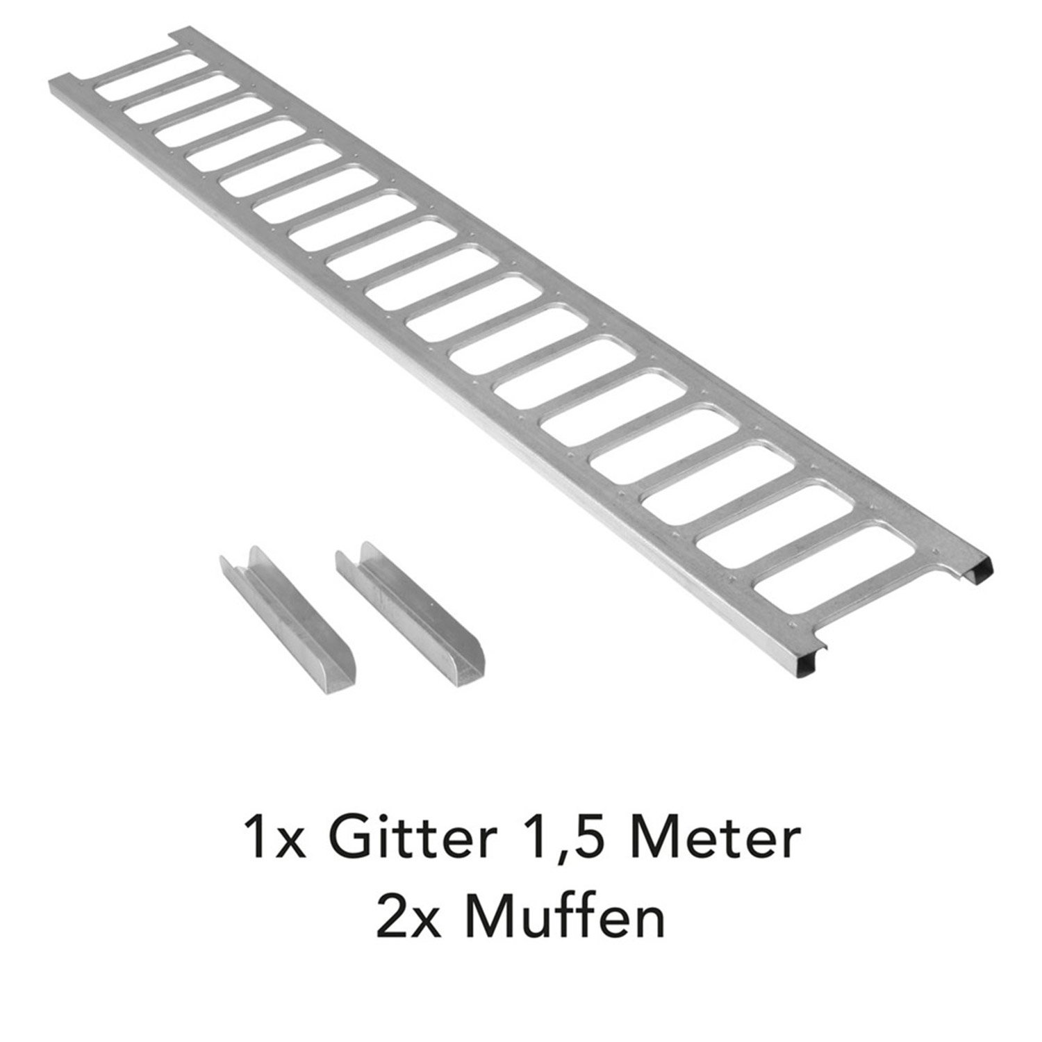 Schneefanggitter Rot 1,5 m, 7-teiliges Set inkl. Auflageschutz, Made in Germany, 233 kg pro Meter stark, universales Schneefangsystem, blitzschnell montiert