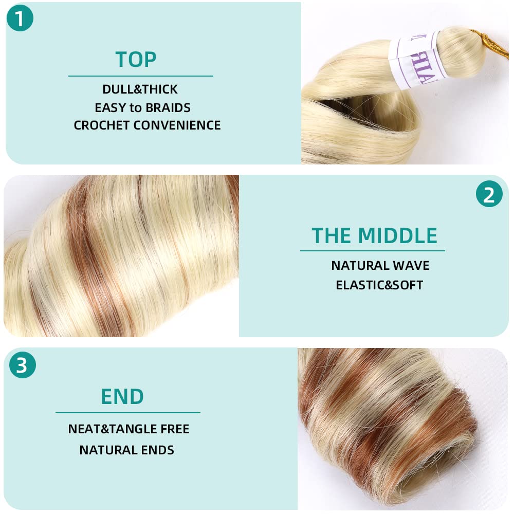 Pelo rizado francés para trenzas de caja, 8 paquetes de 12 pulgadas, 85 g/paquete, cabello trenzado de onda suelta, ganchillo español rizado, extensiones de cabello sintético en espiral