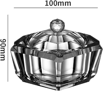 Lightweight Luxury High End Glass Ashtray with Lid for Home Bar and Club Windproof Fly Ash Smoke Proof Ashtray B,X