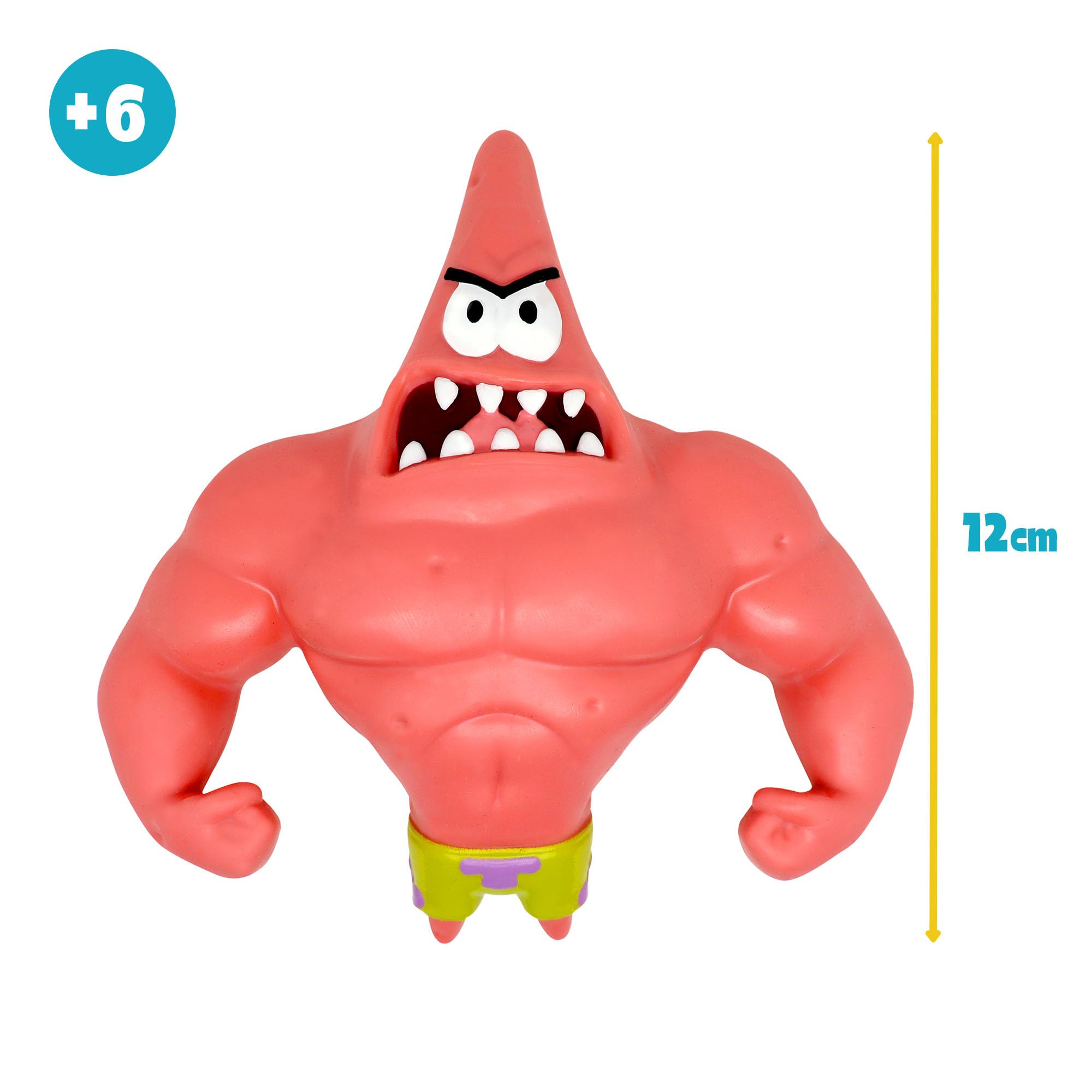 Bizak Monsterflex Bob Esponja Figura Patricio Musculado, muñeco súper Extensible y elástico, Producto Oficial Nickelodeon, 4 Modelos para coleccionar, para Fans y niños Desde 6 años (64393003-4) — view 2
