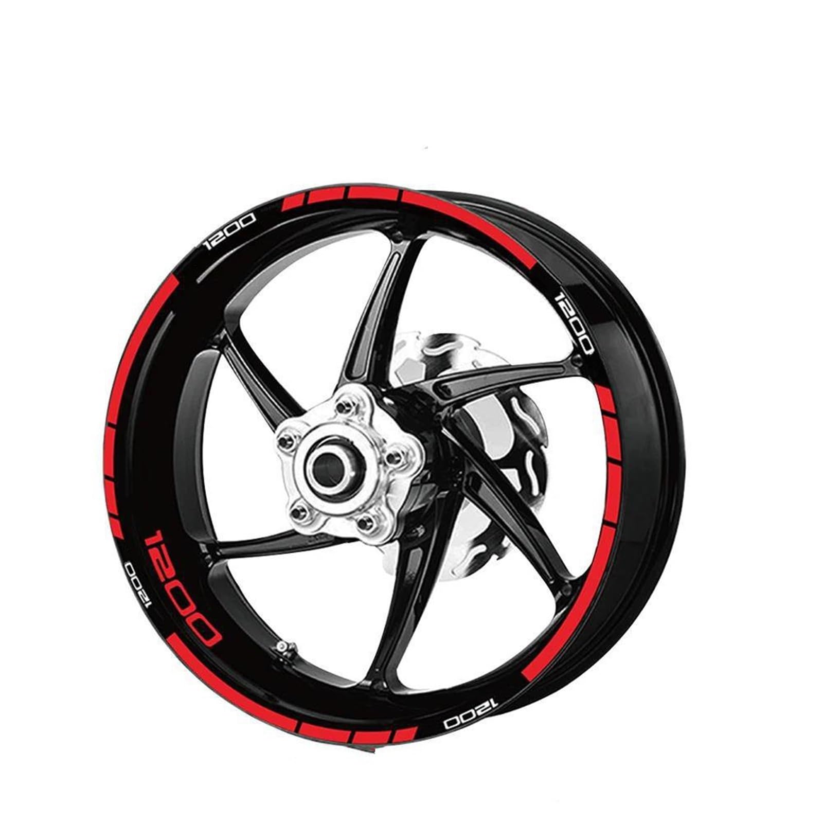 Motorradaufkleber, Felgenaufkleber, Innen- Und Außenfelgenaufkleber, Reflektierendes Aufkleberset Für BMW K1200R K1200 R K 1200(Style 2)