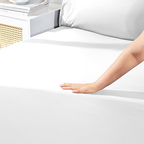 Miniatura 7 de YIYEA Sábana bajera ajustable de microfibra de doble cepillado de alta calidad, tamaño individual, sábana bajera ultra suave, encogimiento,