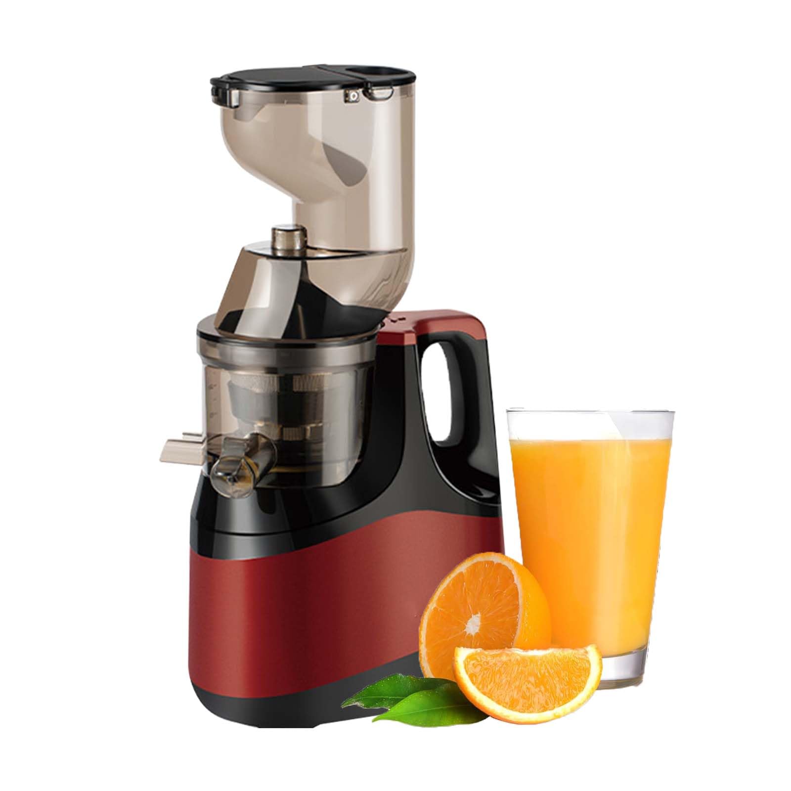 Estrattore di succo di frutta e verdura di grande diametro, estrattore di succo lento a freddo da 800 W, estrattori di succo a masticazione, macchine per spremitura elettriche da 3 pollici (80 mm) p