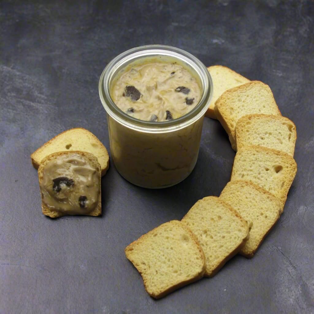 Hudson Valley Farms Mousse of Duck Foie Gras with Truffles 8oz | Overnight Service | French-Style Duck Liver and Truffle Spread | Smooth & Savory | Gourmet Appetizer Hors D'Oeuvre