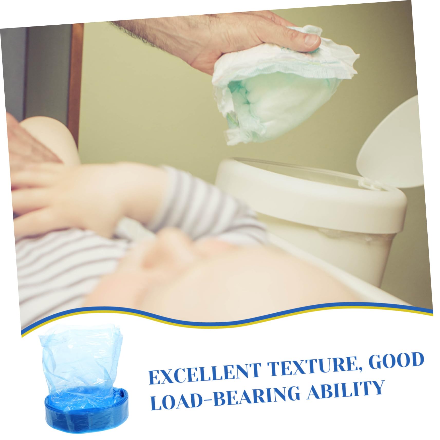 PRETYZOOM 100 Count Diaper Trash Bags Disposable Garbage Bags for Home Office Outdoor Thickened Leakproof