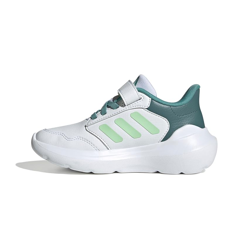 adidas Unisex - Bambini TENSAUR Run 3.0 Shoes Children, Ftwr White/Semi Green Sparkreloved Teal, 33 EU