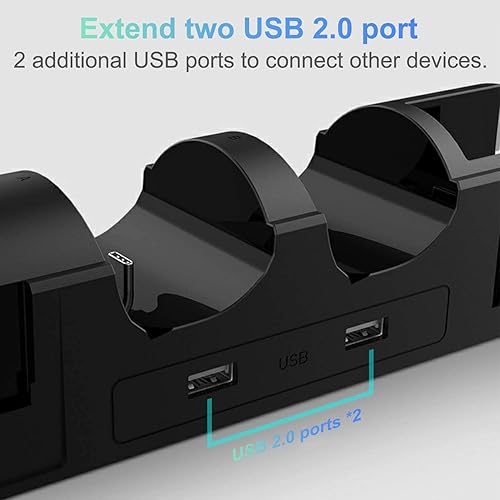 Miniatura 6 de FastSnail Charging Dock Compatible with Nintendo Switch Pro Controllers and for Joy Cons & OLED Model for Joycon,Multifunction Charger Stand for