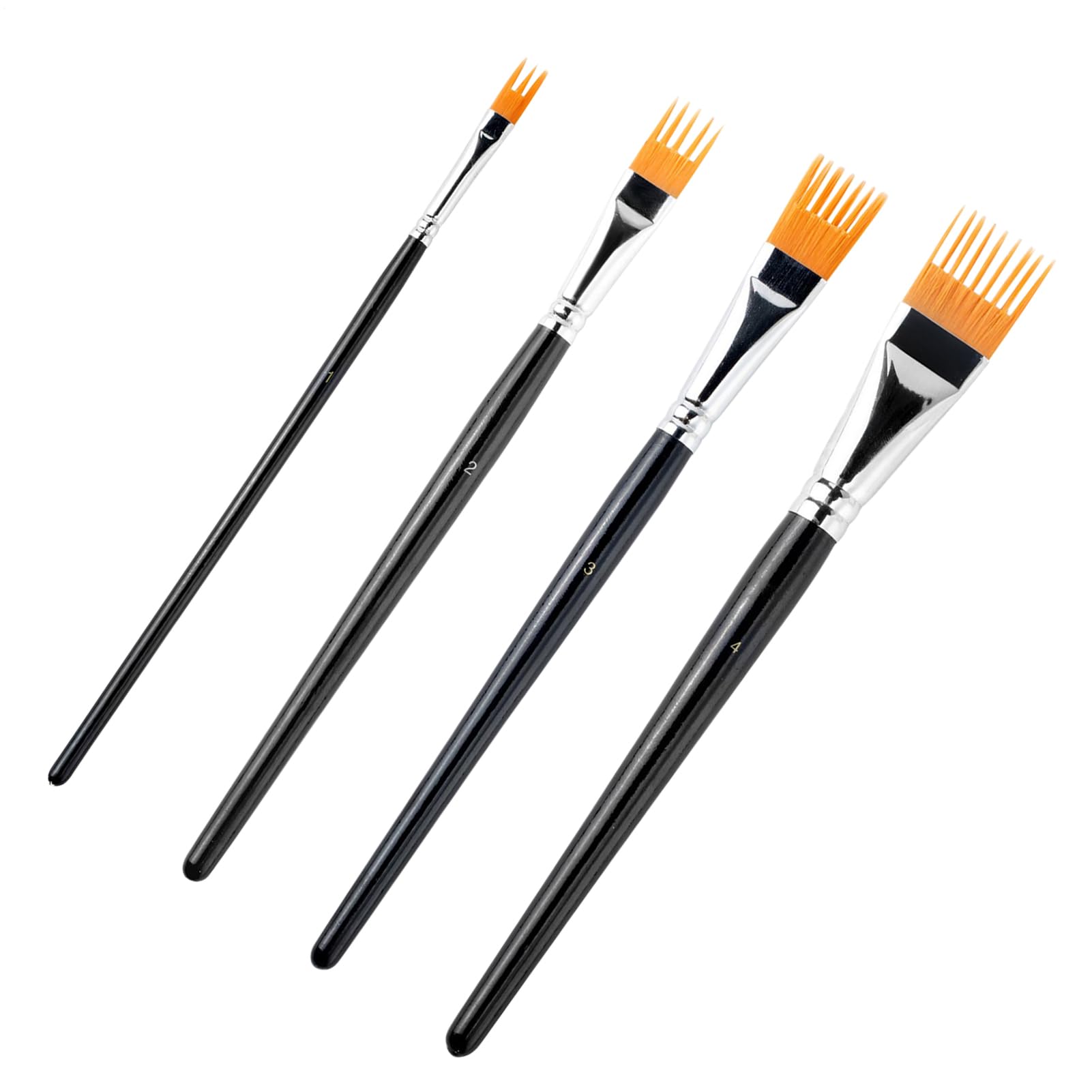 Pinceles de Pintura para Artistas, 4 bolígrafos ergonómicos | mango ergonómico, para manualidades, para niños, aula, colorear, adultos, manualidades y dibujo