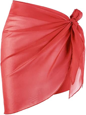 SERENITA Christmas Scarf Valentine Women Silk Feel Chiffon Soft Sheer lightweigt solid neck evening bridal head scarf