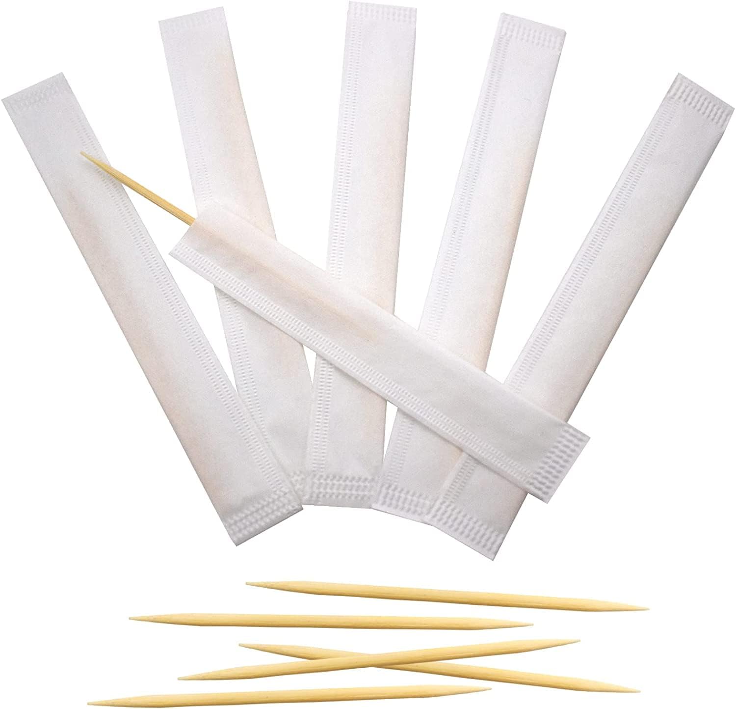 Khazna Toothpicks Paper Wrapped (1 Pack X 1000 Pieces), 2.5 inches long,For Personal Hygiene, Disposable Appetizer Skewers, Sticks or Arts & Crafts