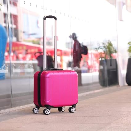 TTZY Fashion Valigia Piccola da 17 Pollici su Ruote da 14 Pollici Mini  Cabina da Cabina Telaio Valigia Trolley Custodia cosmetica Password  Bagaglio, Rosa Rossa : Amazon.it: Valigeria
