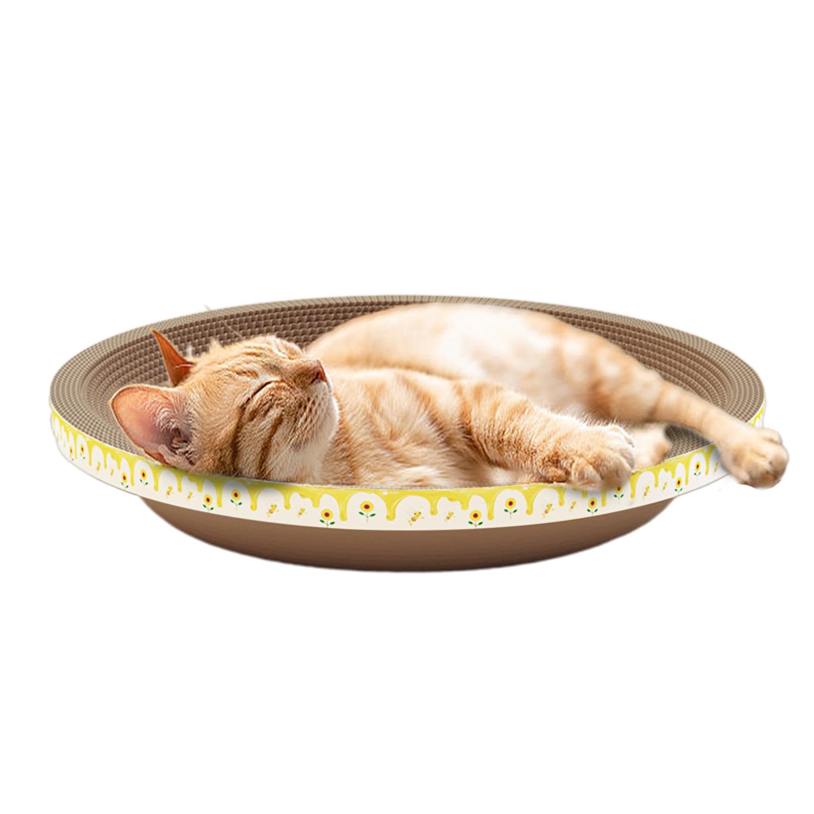 Cardboard Cat Scratcher, Cardboard Box Cat Bed, Bowl-Shaped Cat Scratch Pad For Cats,Scratching Bowl For Indoor Cats, Furniture Protector To Protect Sofa, Floor, Curtains, Mattress