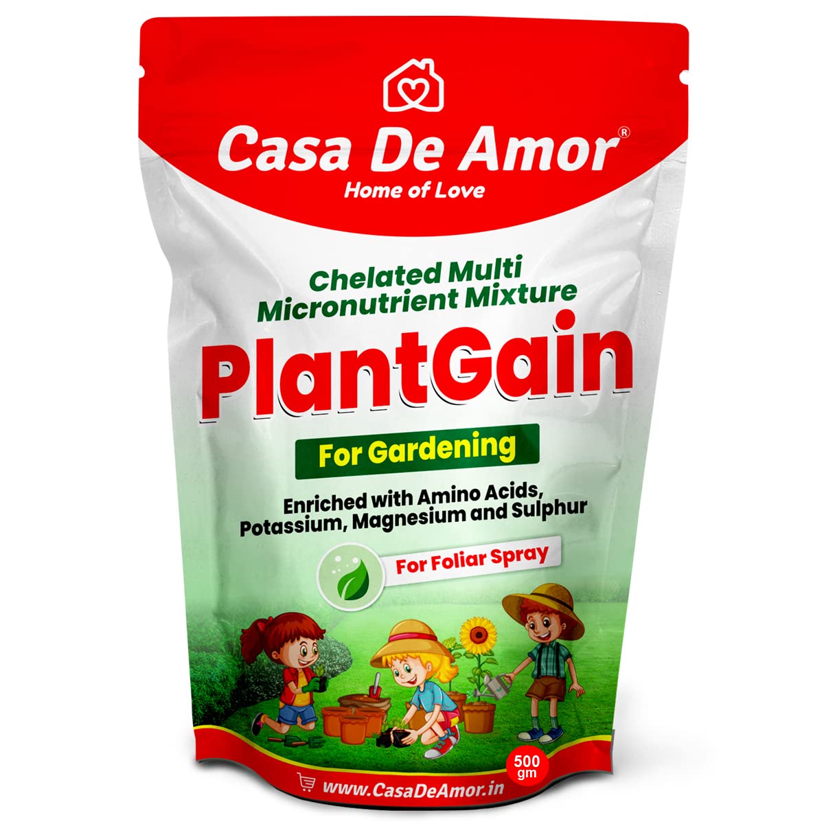 (500 gm) Plant Gain Chelated Multi Micronutrient Mixture, Foliar Spray for All Plants, Boosts Photosynthesis and Corrects Common Yellowing