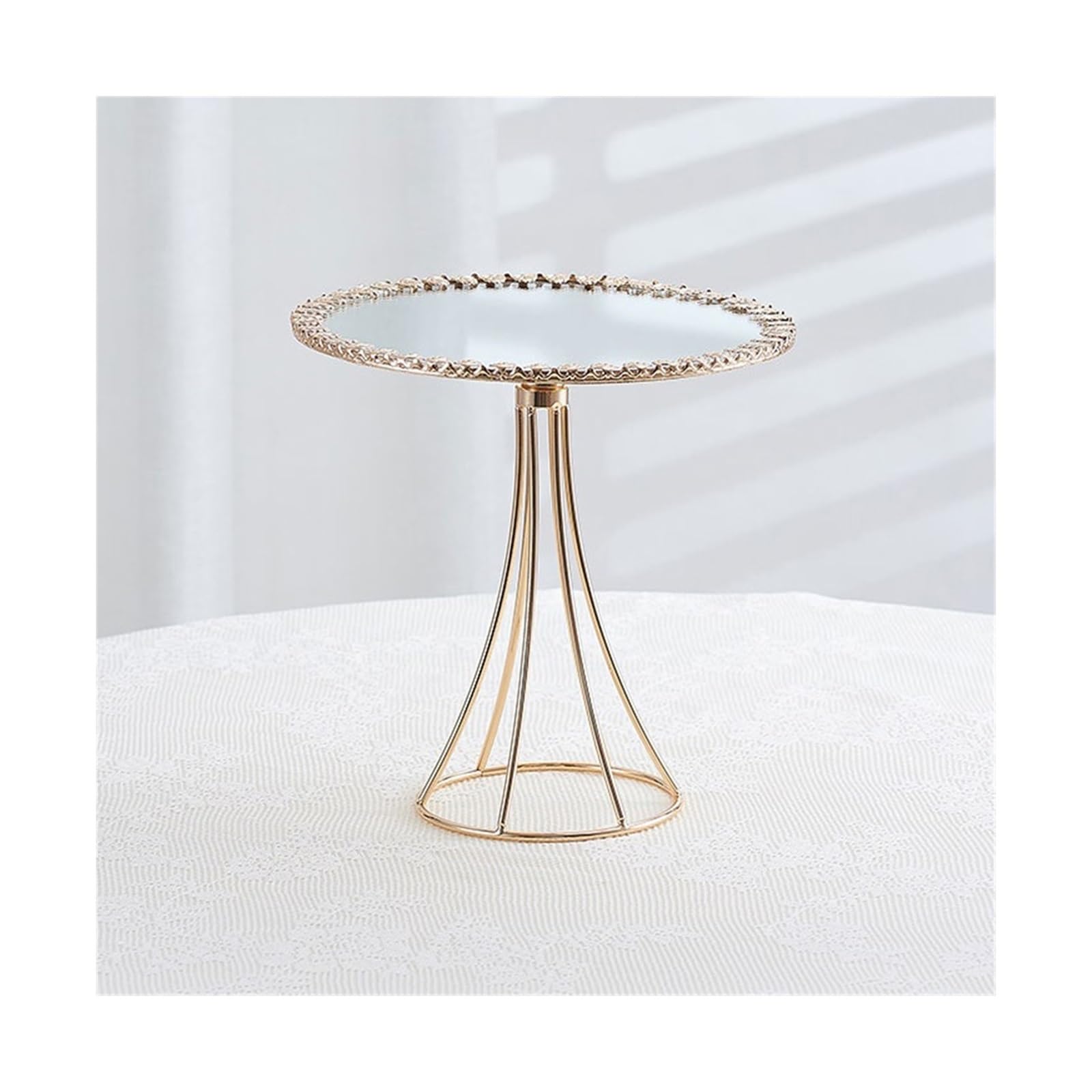 Bx9rE7tK3g Cake Stand Dessert Table Cake Rack, High Leg Dim Sum Display Birthday Party Wedding Decoration Cake Display Stand(Gold,Small)