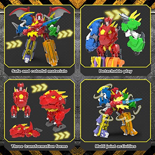 Stoulkd Dinosaur Toys Robot Action Figures Deformation 6-In-1 Dragon Take Apart Toys For Boys And Girls Ages 6-12 #TOP6