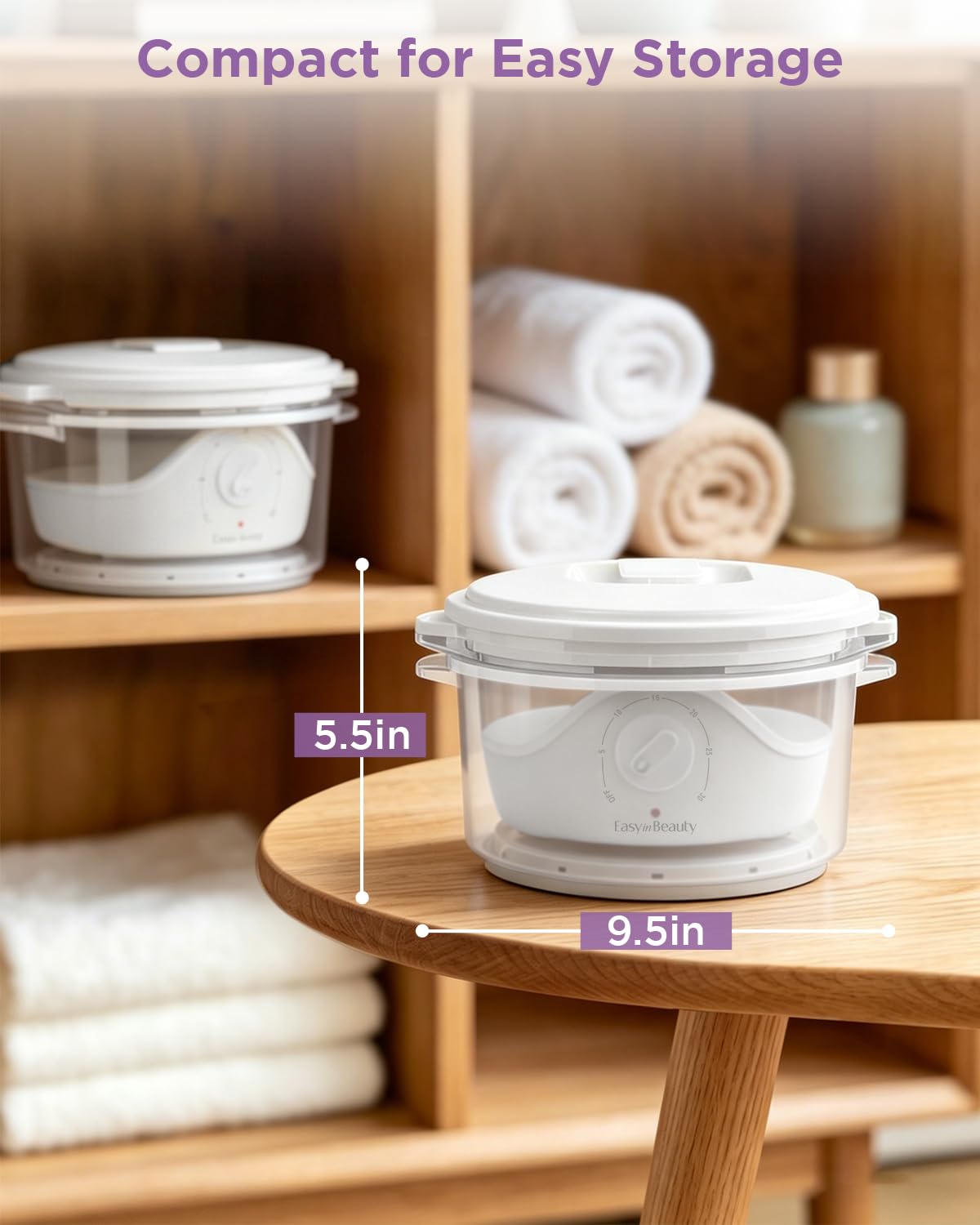 EASYINBEAUTY Portable Hot Towel Warmer and Steamer for Spa & Salon