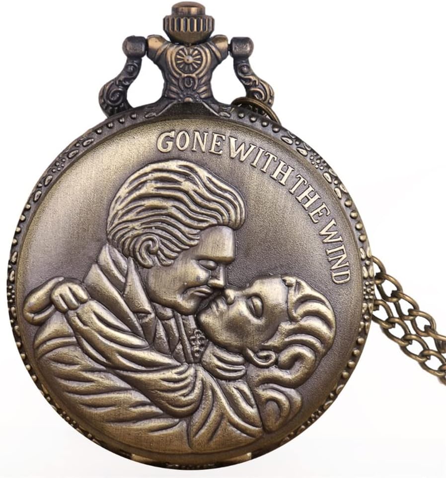 SJYDQ Vintage Movie Theme Quartz Pocket Watch with Chain Women's Gift Clock Men's Watch with Chain Gift : Clothing, Shoes & Jewelry
